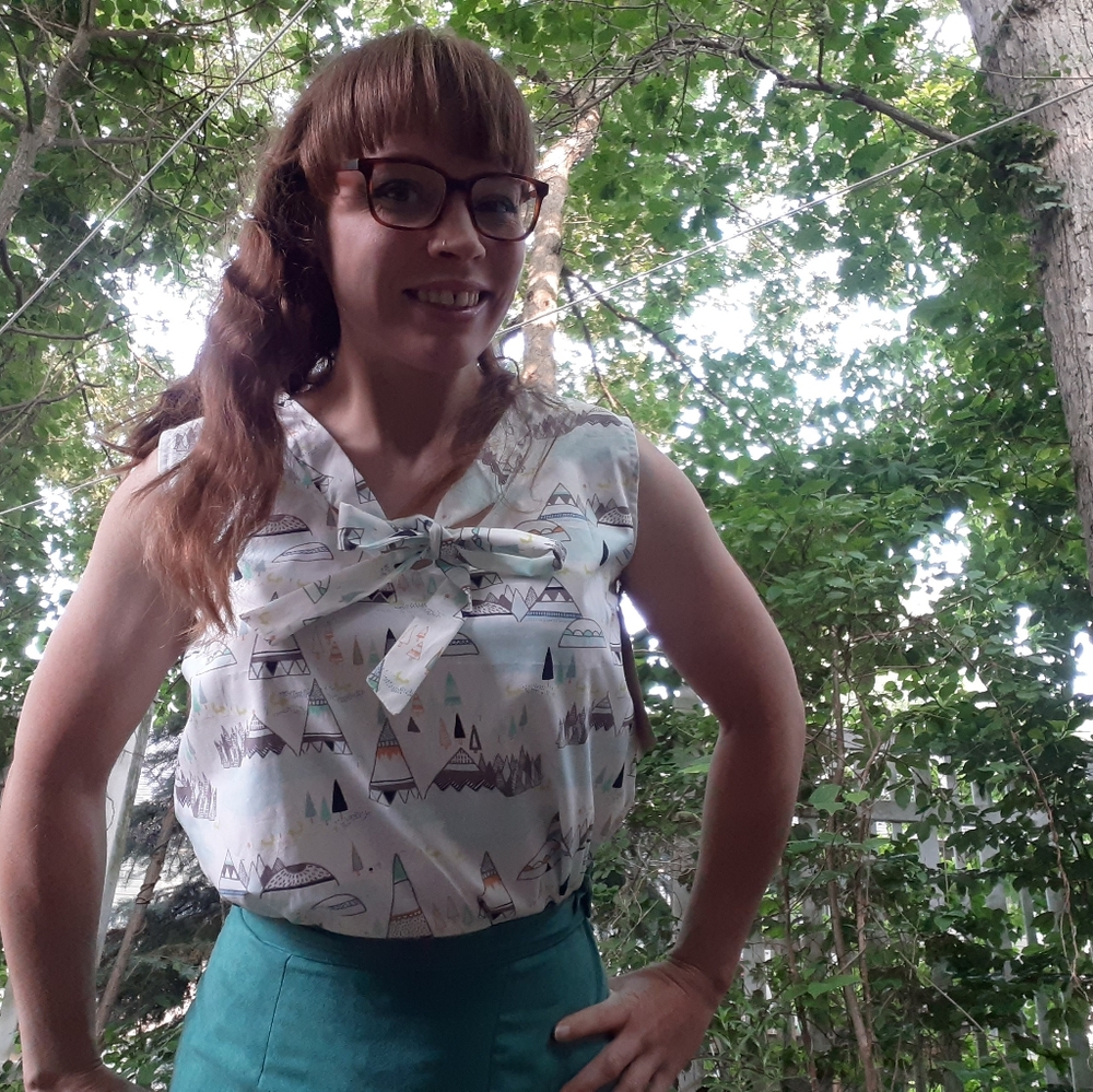 Mountain Print Blouse